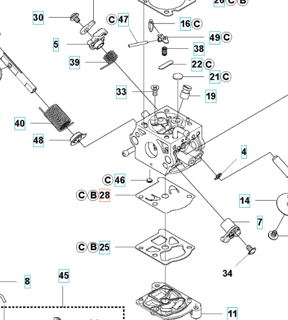 Membran 345FR, 545FR, 545FX, 545RX, 550XP, CS2245