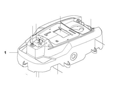 Gehäuse oben AM105, 305, 308, R40Li, R70Li