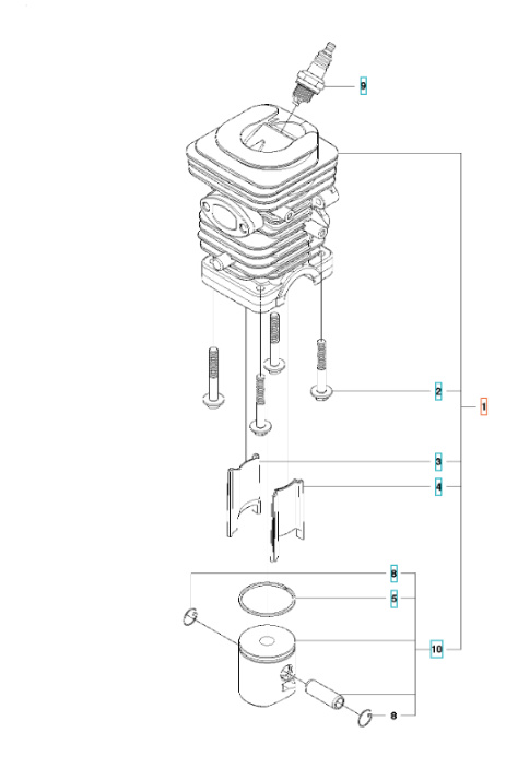 Cylinder kit 120 Mark II, 235, 236, 240, CS2234, CS2238