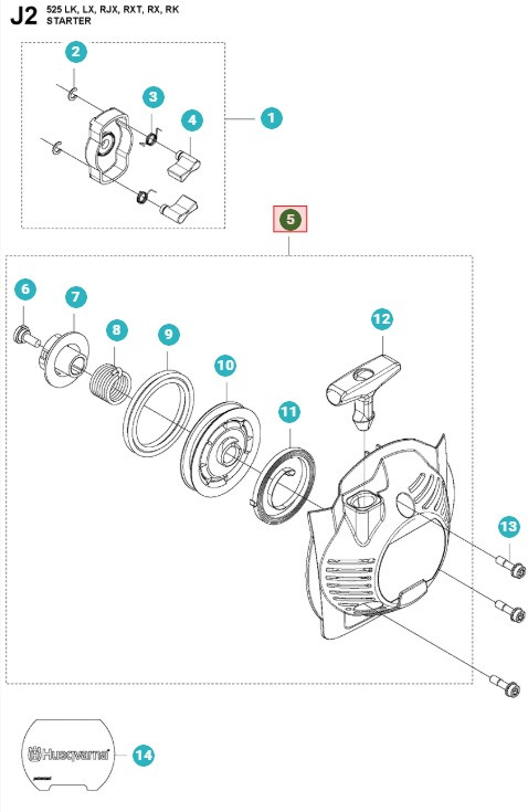 Startereinheit 525RX, 525LK, 525LX, 525HE3, 525HE4