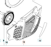 Startergehäuse Jonsered CS2252, CS2253 Startergehäuse Jonsered CS2252, CS2253