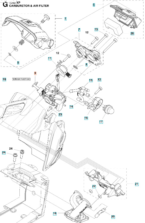 Vergaser Husqvarna T540XP