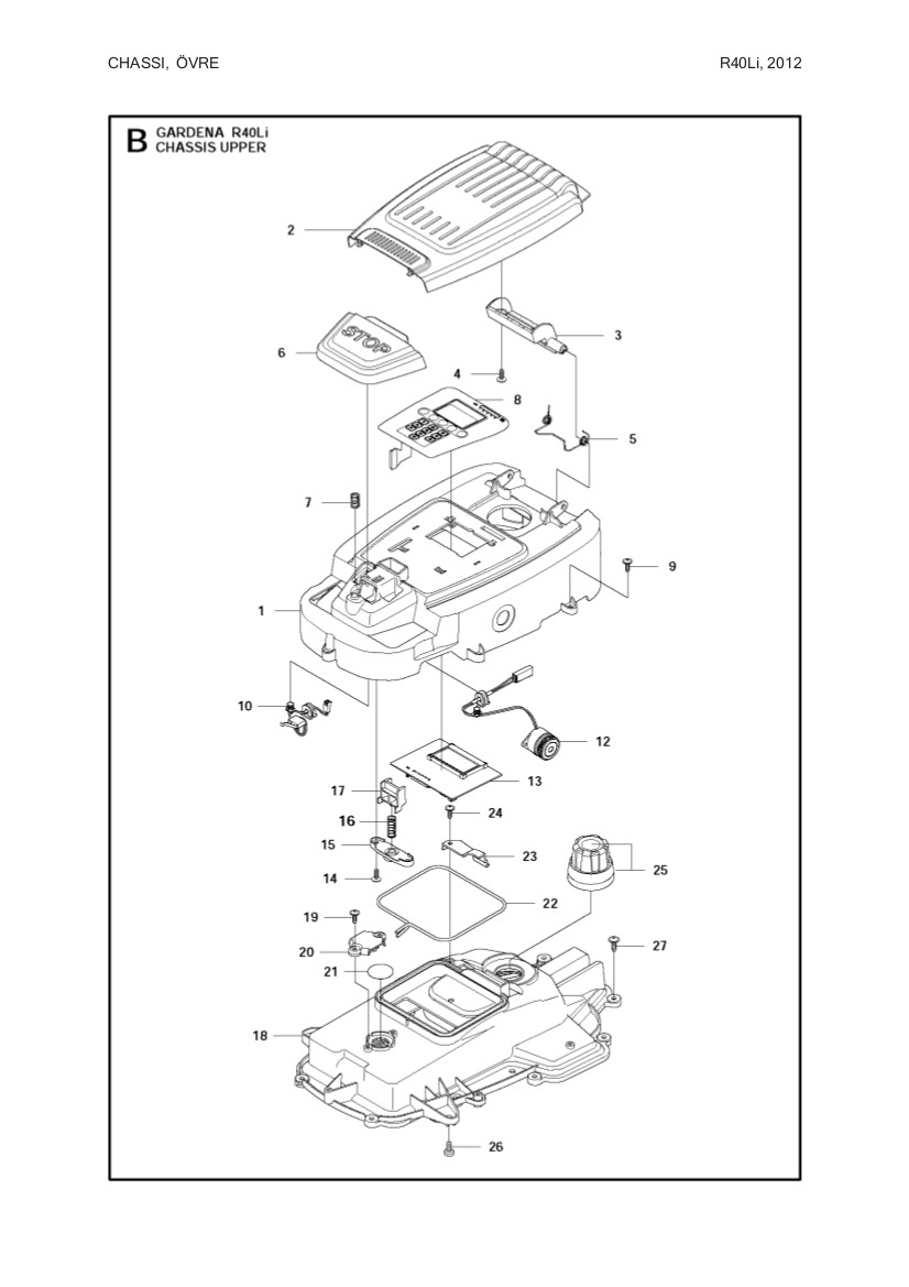 Knopf für Höhenverstellung