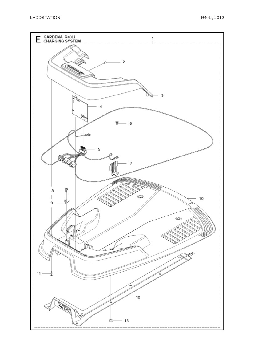 Abdeckung Ladestation