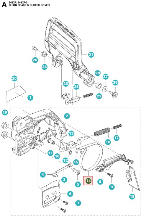 Bremsband Husqvarna 543XP