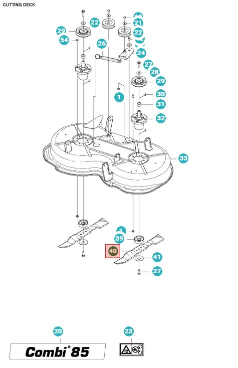 Husqvarna Messer Combi 85 Rider 111B, 112C, FR2312MA