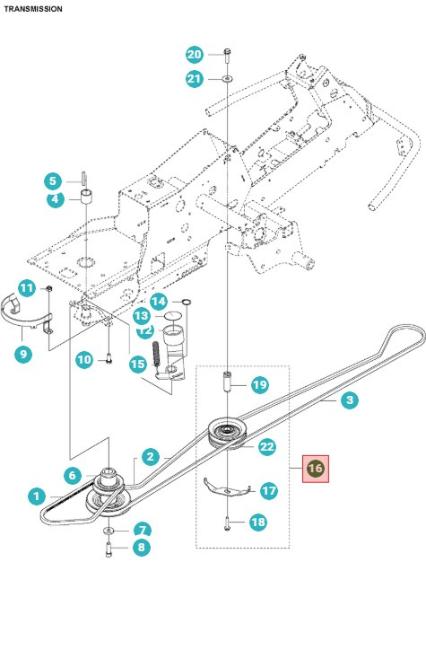 Mittlere Riemenscheibe kompl