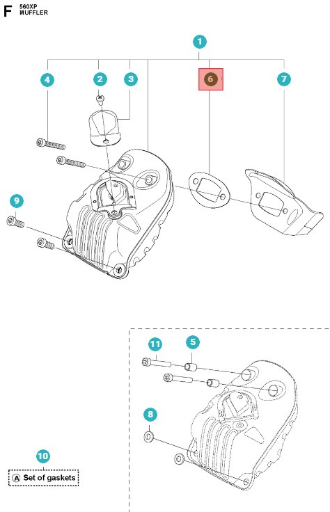 Dichtung Schalldämpfer 5819185-01