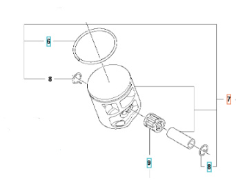 Kolben 545, 545G Mark II, 550XP, 550XPG Mark II