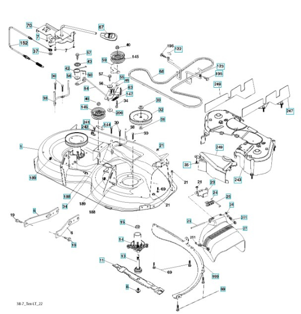Schneideinheit LT151, LTH151, LT154, LTH154