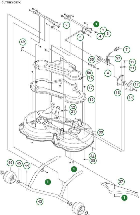 Mähdeckbaugruppe - Jc85 Jonsered