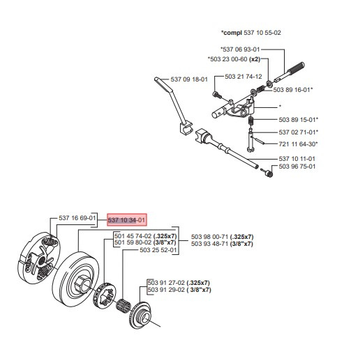 Kupplung Husqvarna 357XP