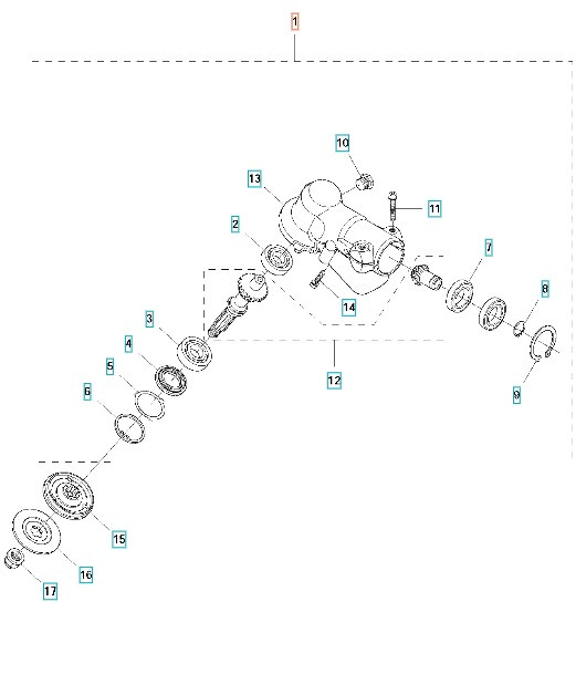 Getriebegehäusebaugruppe 343F, 545F, 545FX, FC2145, FC2245