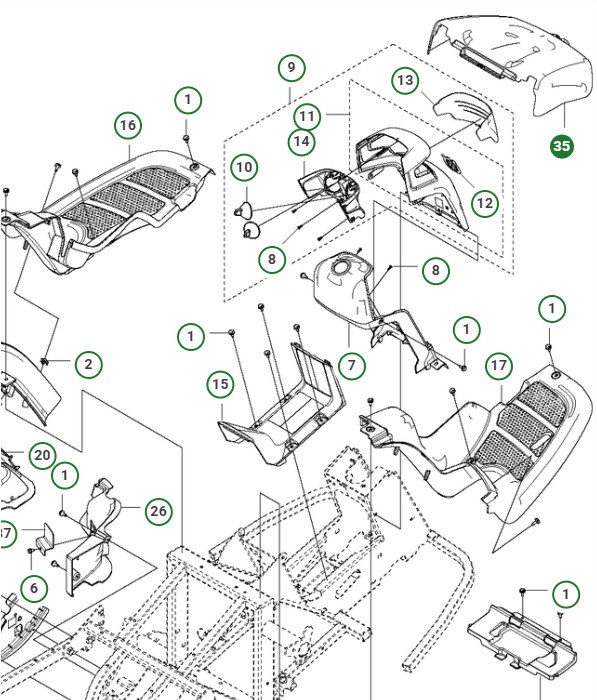 Abdeckung, Werkzeugrahmen 5892243-01