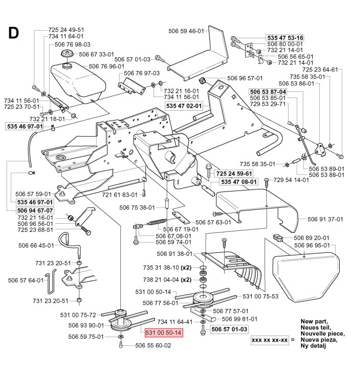 Keilriemen Rider 11, 13, 970, Proflex 1200, FRM13