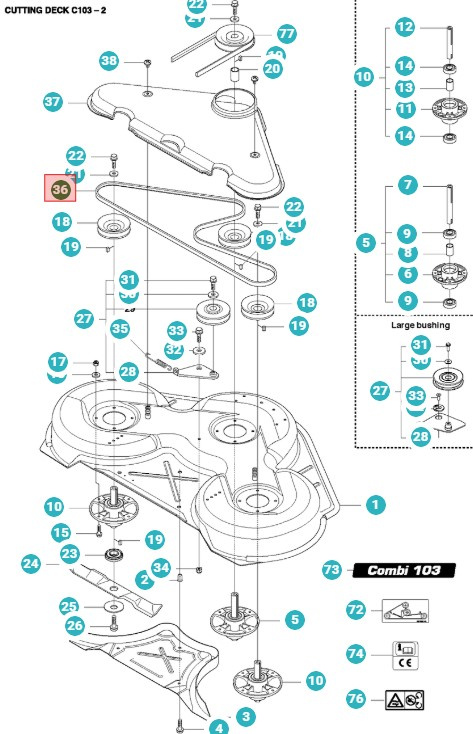 Keilriemen Rider Combi 103