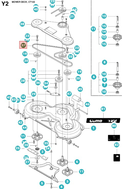 Antriebsriemen Rider Proflex 21, P524, 422Ts, M105-97F