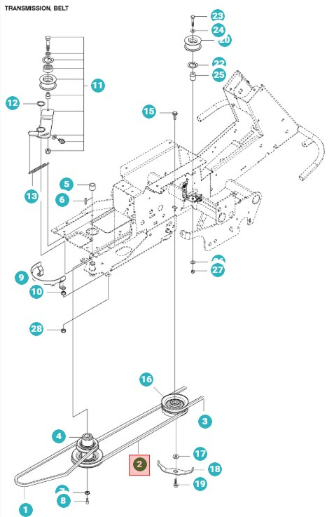 Antriebsriemen Rider PR17, R418Ts