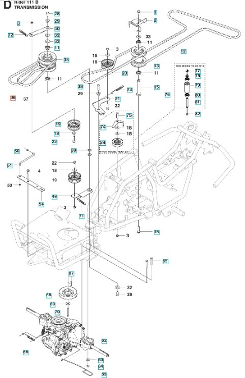 Keilriemen R111B, Jonsered FR2312 MA