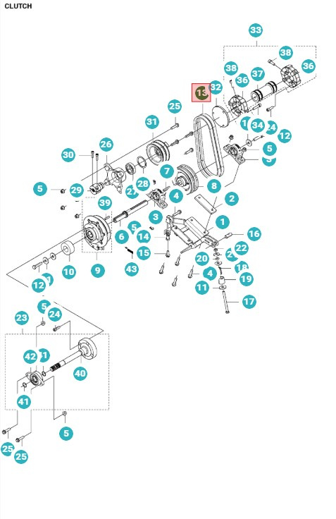 Keilriemen P520D, P525D, PT26D