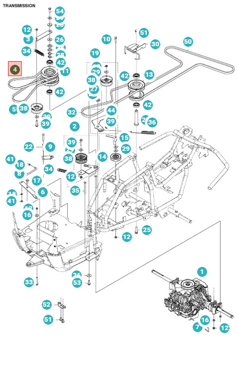 Keilriemen Rider 112C, Jonsered FR2312MA