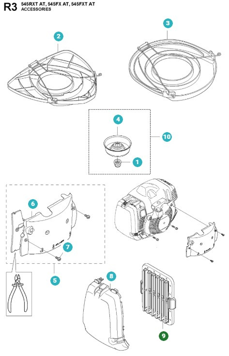 Luftfilter Husqvarna 545FX, FXT AutoTune, 545RXT AutoTune