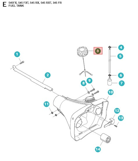 Tankdeckel 535FBx, 545FR, 545FX, 545RX, FC2245