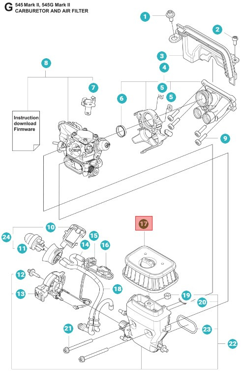 Luftilter 25Mikr 545/550XP/G Mark II