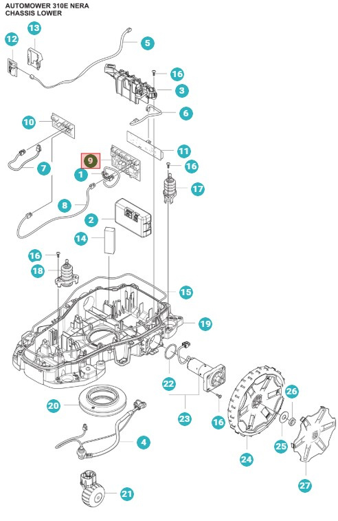 Platine Motor Control Automower 435X, NERA