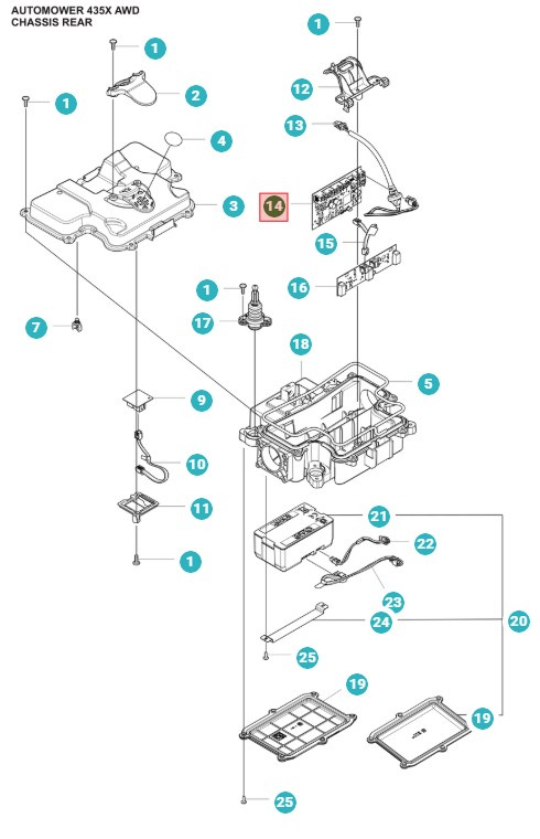 Platine Motor Control Automower 435X, NERA
