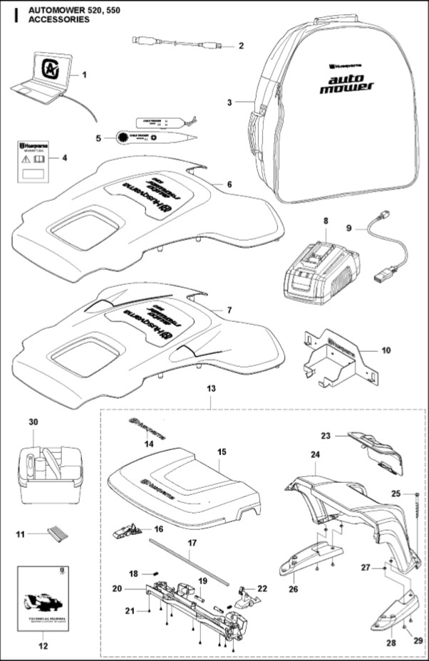 Gehäuse kit, Top Cover, Grau