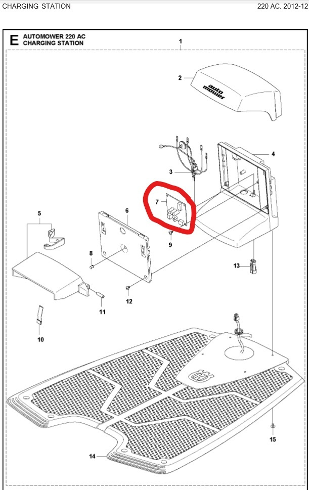 Platine Ladestation 220AC, 230ACX, 260ACX, 265ACX