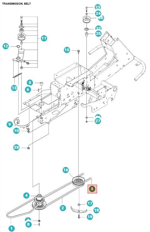 Keilriemen P524, Rider 418, Pro 15, Pro 18, Proflex 21