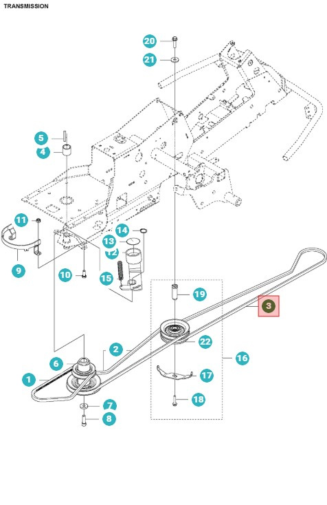 Keilriemen Husqvarna R214T, R213C, R216, R216T AWD