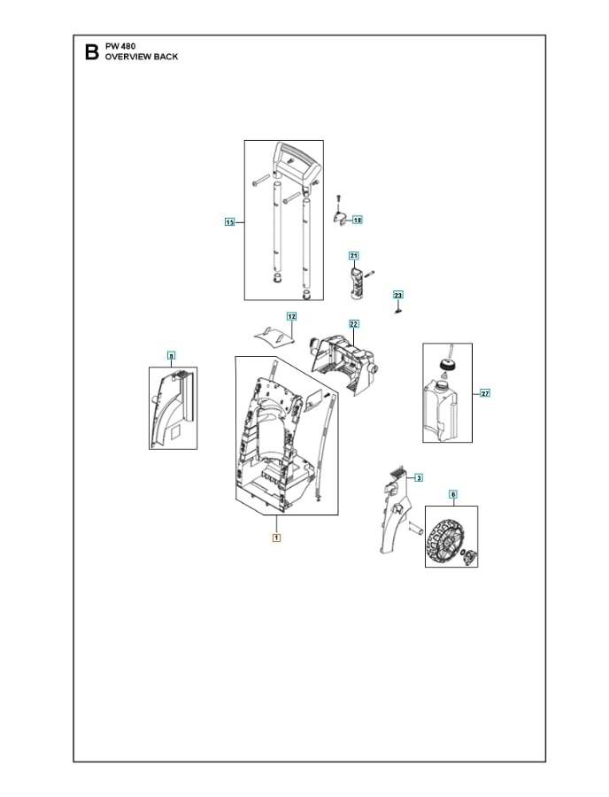 Chassis-Rückseite dunkelgrau 5960248-01
