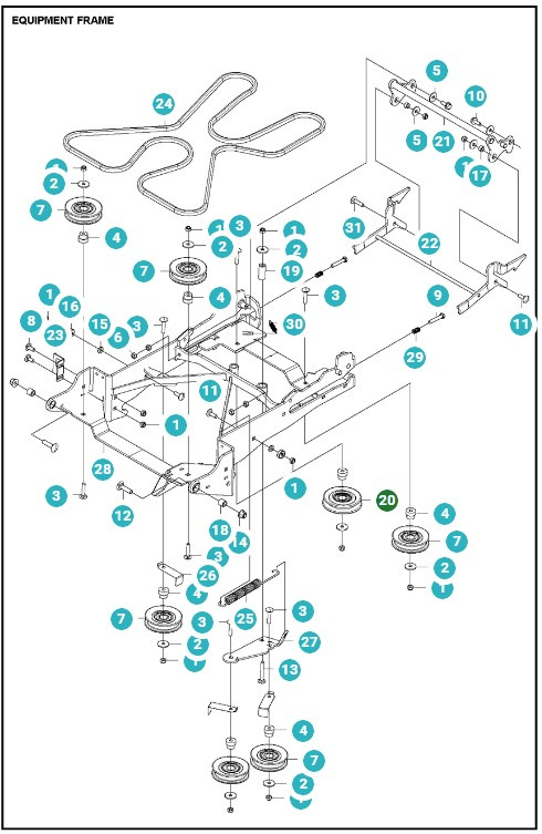 Riemenscheibe komplett mit Lager Spa D