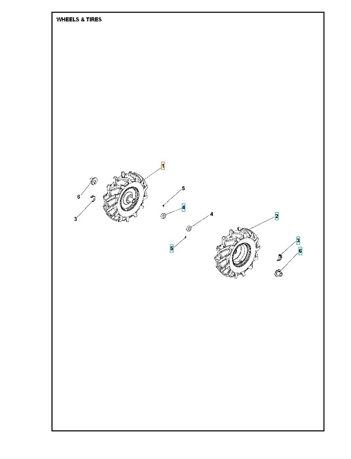 Rechtes Rad 3.50X6 5986785-01