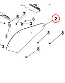 Abdeckzinken Abdeckung Seite Orange 5986809-01 Abdeckzinken Abdeckung Seite Orange 5986809-01