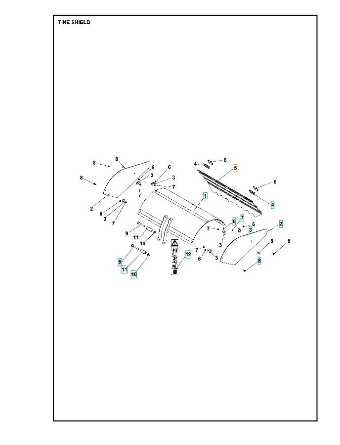 Abdeckung Zinken Hintere Abdeckung Grau Ra 5986811-01