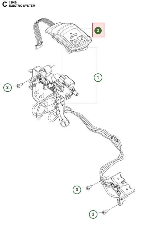 Tastatur mit Kabelbaumsatz
