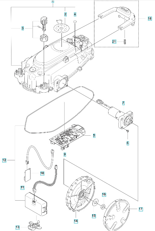 Halterung für Batterie