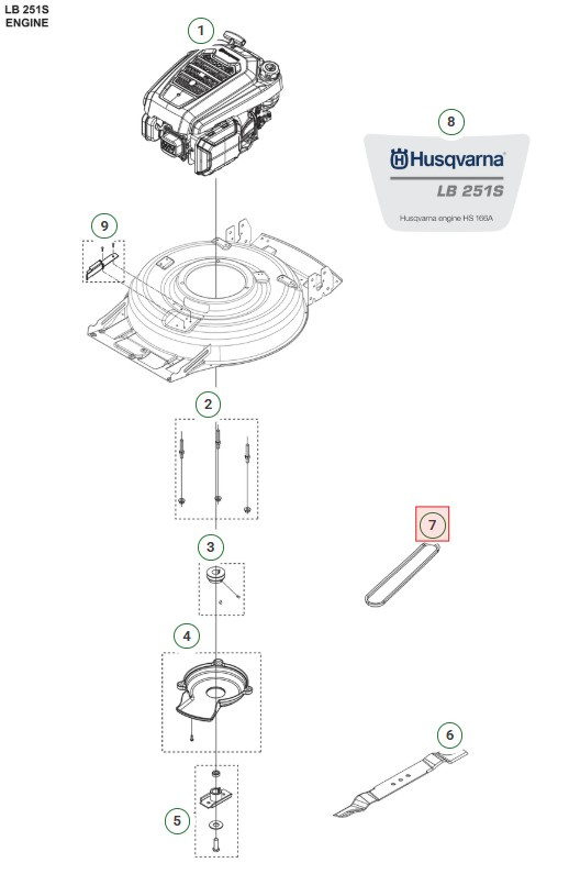 Antriebsriemen Husqvarna LB251S