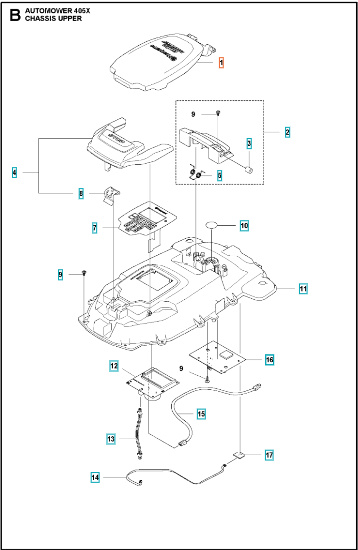 Tastatur Automower 405X, 415X