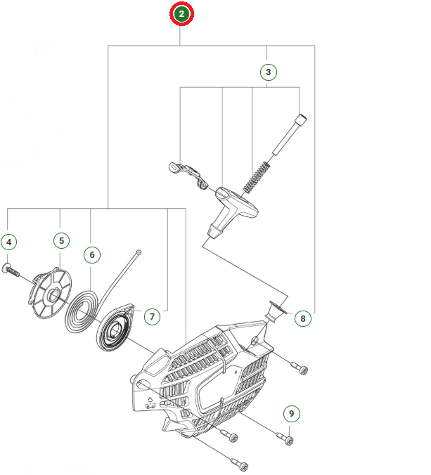 Starteinrichtung Husqvarna 540XP Mark III, T540XP Mark III
