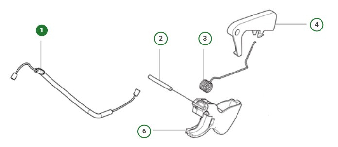 Gaszugbaugruppe rechts, 39 cm³