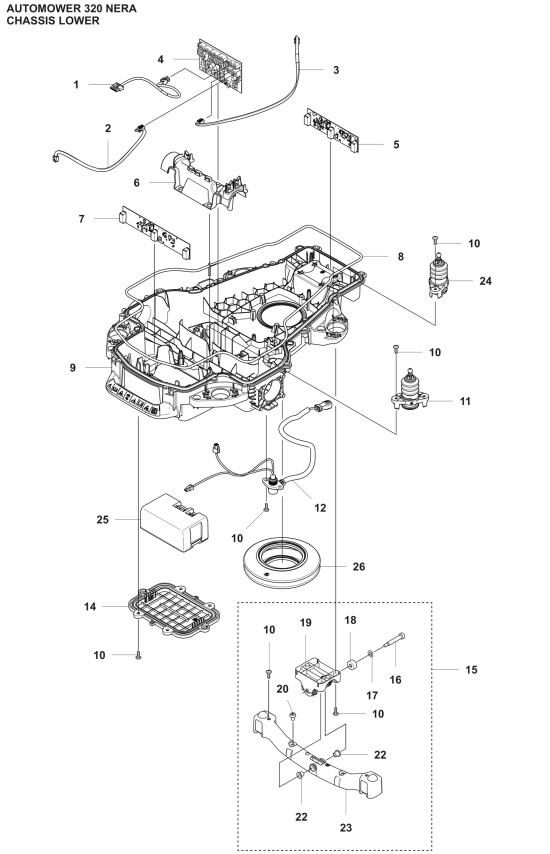 Abdeckung Batterie Automower Nera