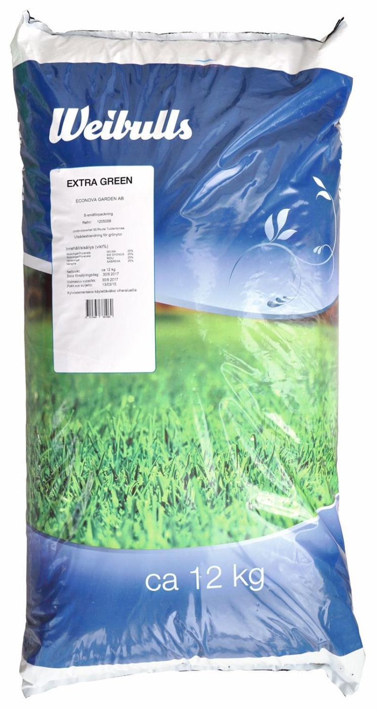 Rasensamen Weibulls Extra Green 12kg