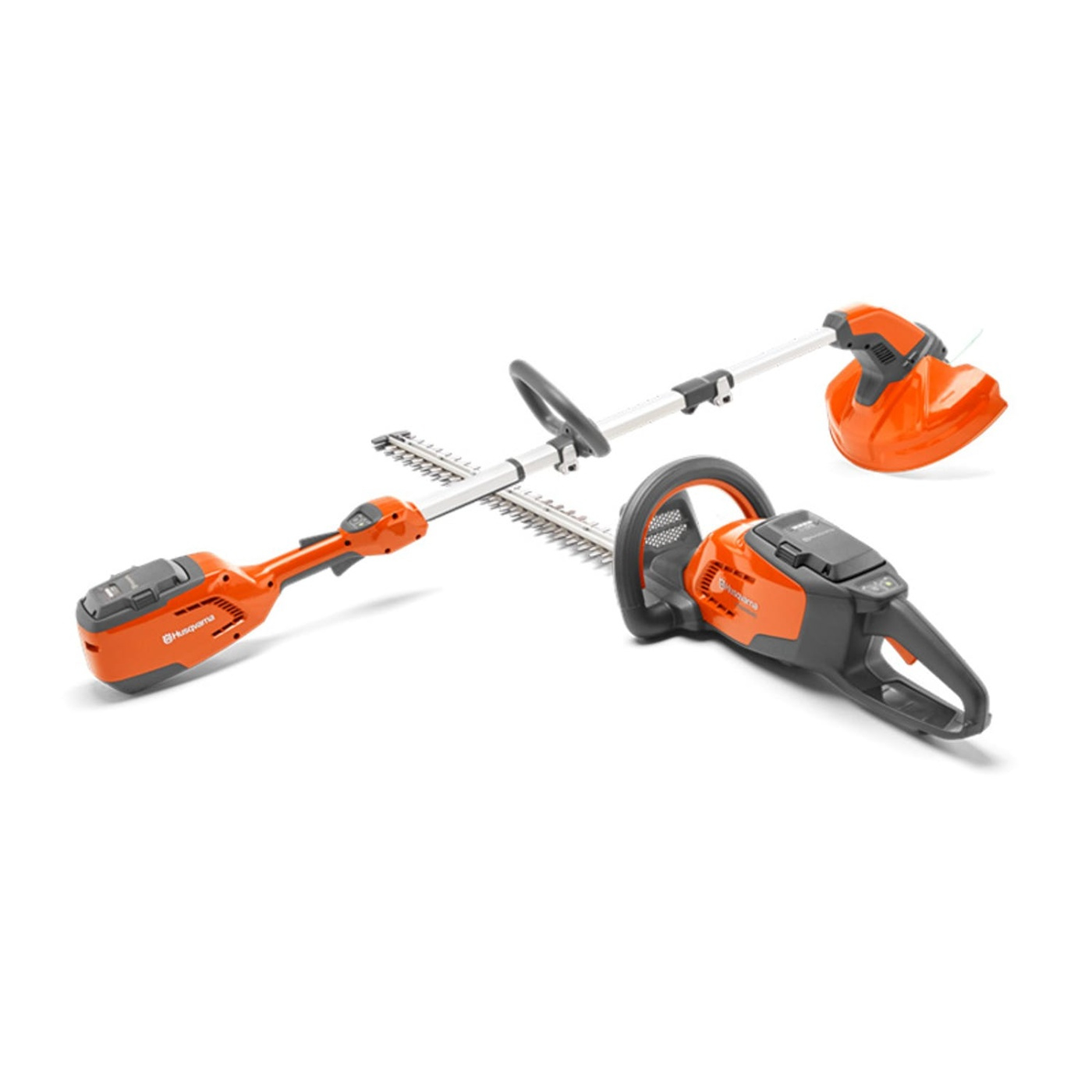 Husqvarna 115iHD45 Akku-Heckenschere & Akku-Trimmer 115iL + BLi10 und QC80
